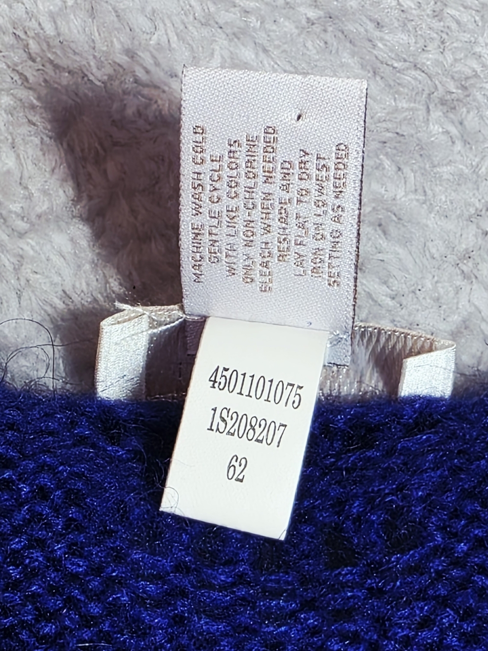 Chico's Sz 3 (16/XL) Cobalt Blue Pointelle Knit Dolman Sleeve Sweater - Picture 5 of 9